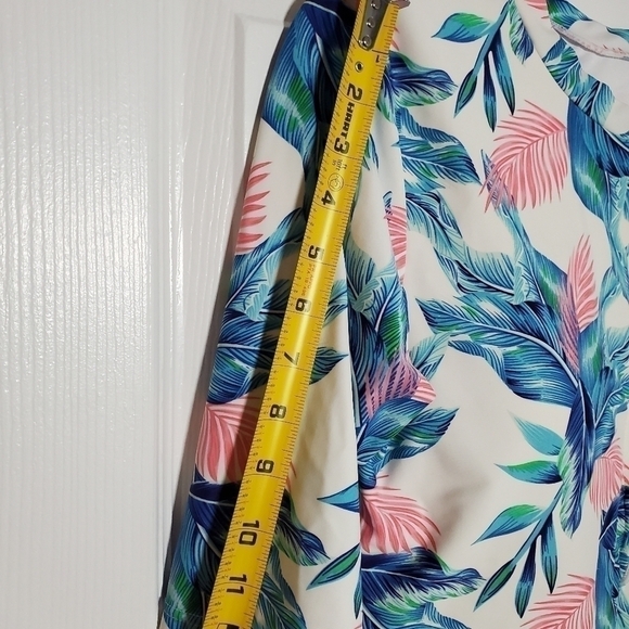 CONSERVATIVE Tropical Zip Up Swimsuit - Picture 8 of 10